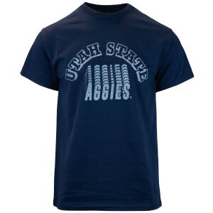 Utah state aggies distressed graphic navy unisex t-shirt
